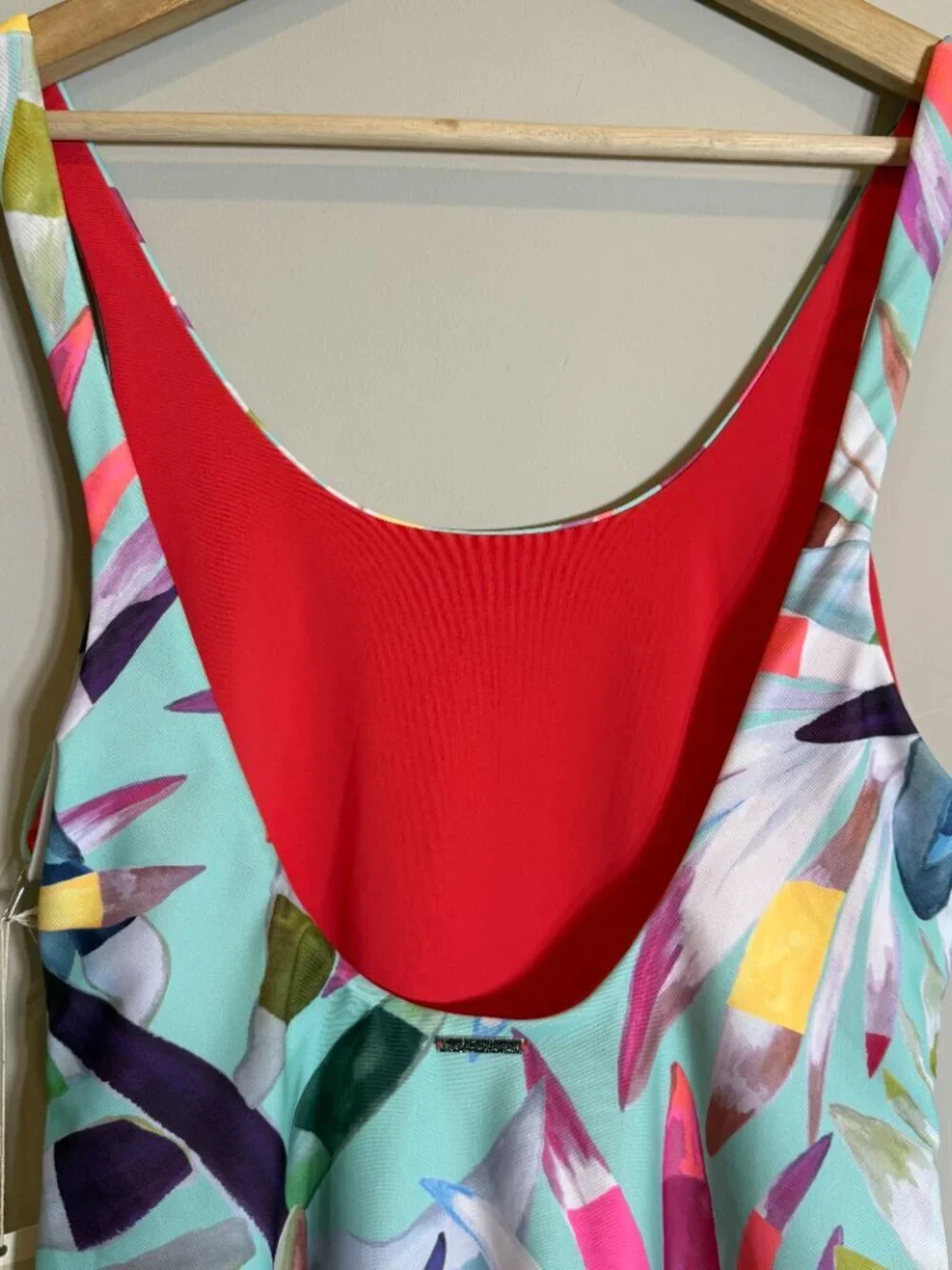 Mara Hoffman Mia Marimba One Piece Swimsuit Women's Large Aqua Revolve $225 NWT